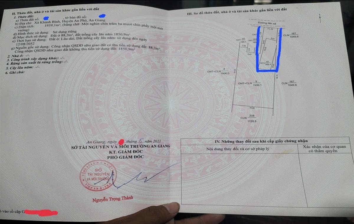 Bán đất xã Khánh Bình Huyện An Phú tỉnh An Giang 4