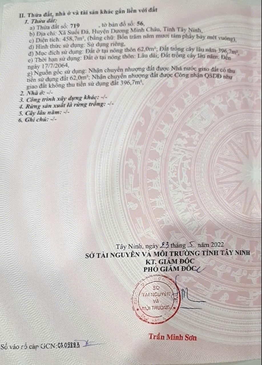 Bán đất xã Suối Đá Huyện Dương Minh Châu tỉnh Tây Ninh 3