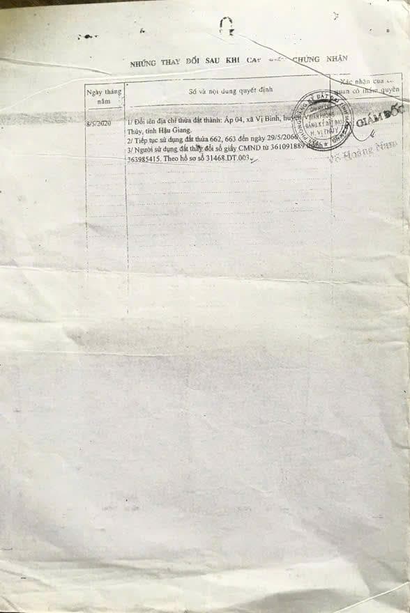 Bán đất xã Vị Bình Huyện Vị Thủy tỉnh Hậu Giang 2