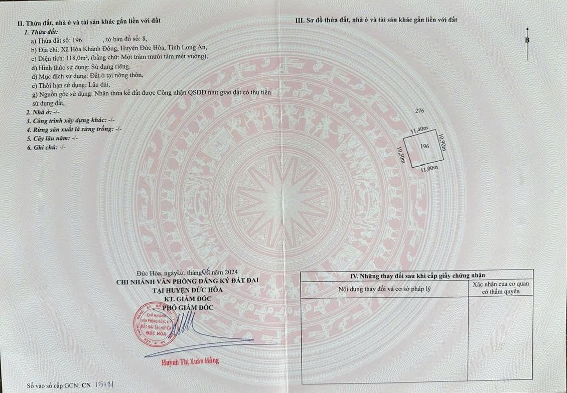 Bán nhà xã Hòa Khánh Đông Huyện Đức Hòa tỉnh Long An 4